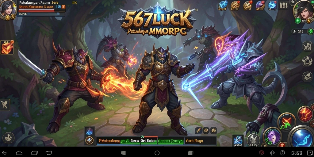 Tangkapan layar menunjukkan aksi pertempuran seru dalam <strong>567LUCK</strong>.