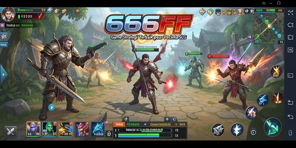 Tampilan gameplay menarik dalam 666FF yang menggambarkan strategi SLG.
