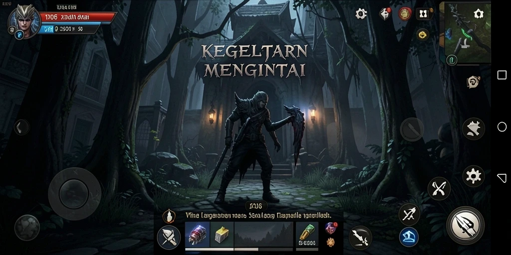 Tampilan gameplay D06 menampilkan makhluk Horror yang menyeramkan di kegelapan.