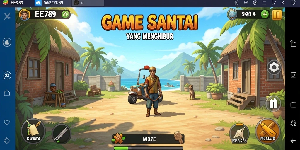Tampilan gameplay EE789 yang penuh warna dan menyenangkan.