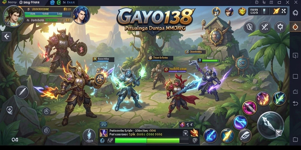 Gameplay MMORPG GAYO138 yang menampilkan petualangan seru.