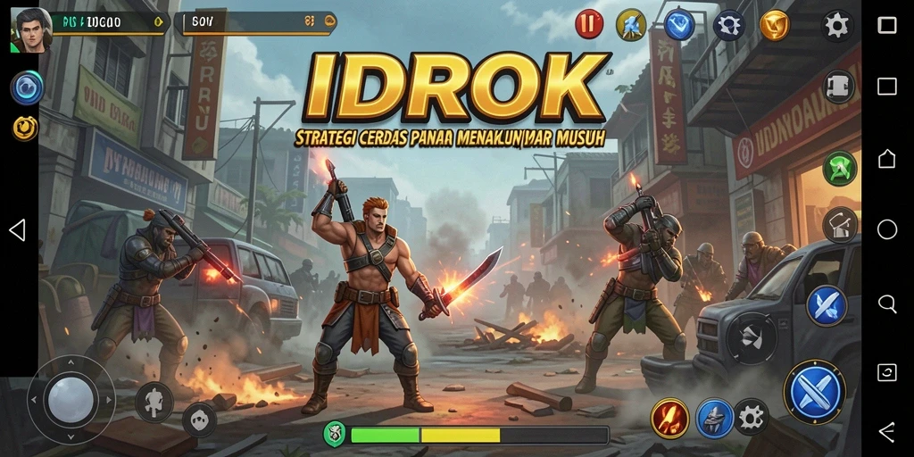 Tampilan gameplay seru dalam game strategi IDROK dengan taktik mendalam.
