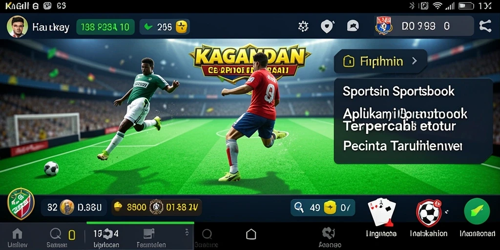 Tampilan antarmuka KAGANDAN yang modern dan menarik saat bertaruh.