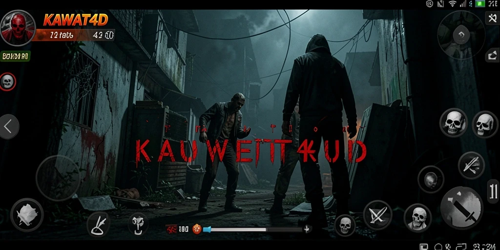 Tampilan menakutkan dalam gameplay KAWAT4D yang intens.