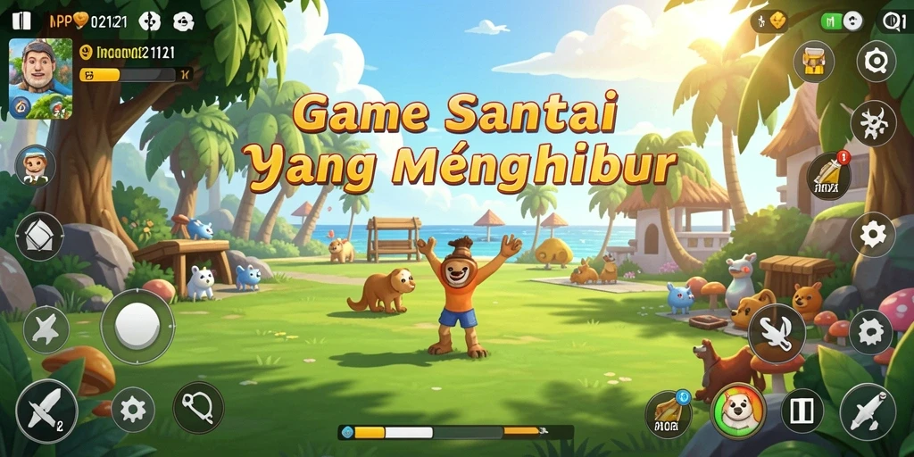 Tampilan gameplay MPO2121 yang ceria dan menghibur.