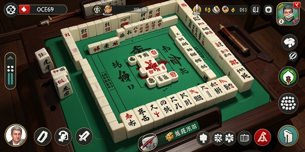 Tampilan gameplay OCE69 dengan mahjong yang menarik dan menantang.