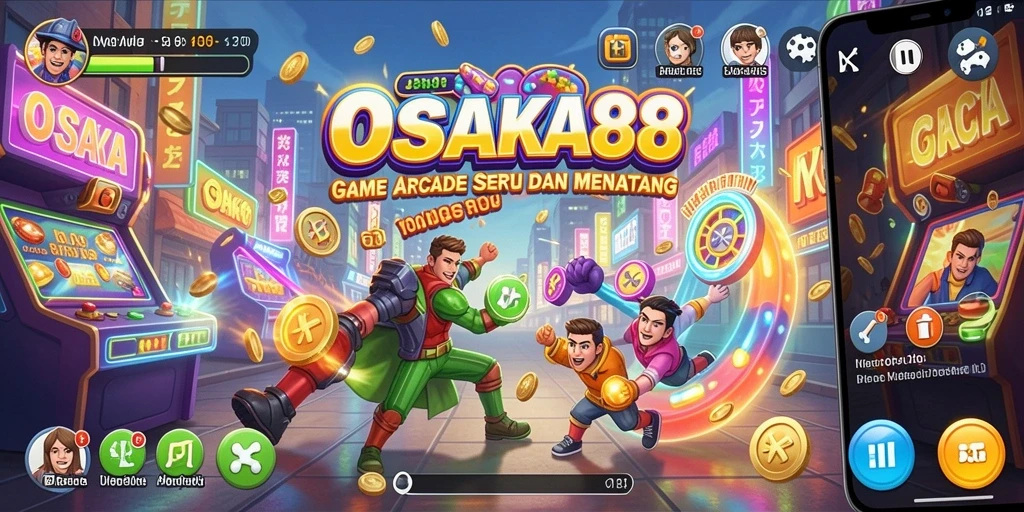 Screenshot OSAKA88 menunjukkan aksi seru dalam gameplay Arcade yang menarik.