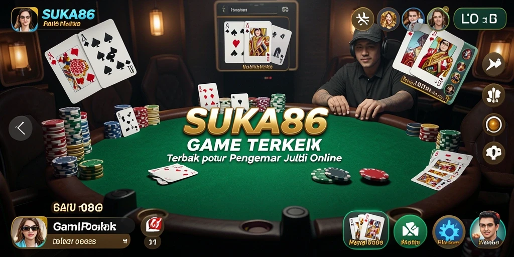 Tangkapan layar gameplay menampilkan suasana meja Poker yang mendebarkan.