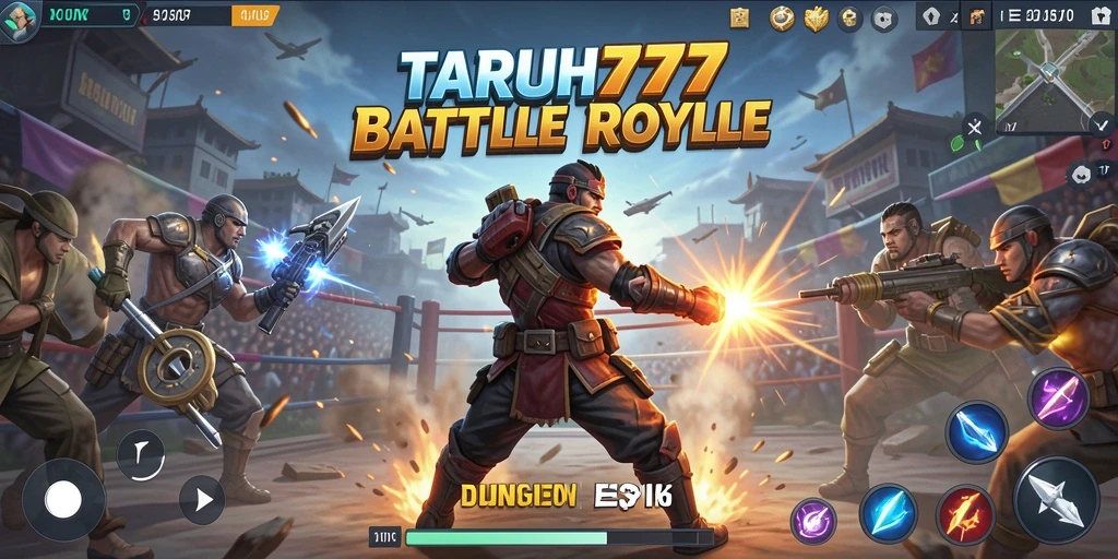 Gameplay menegangkan dalam TARUH777 Battle Royale.