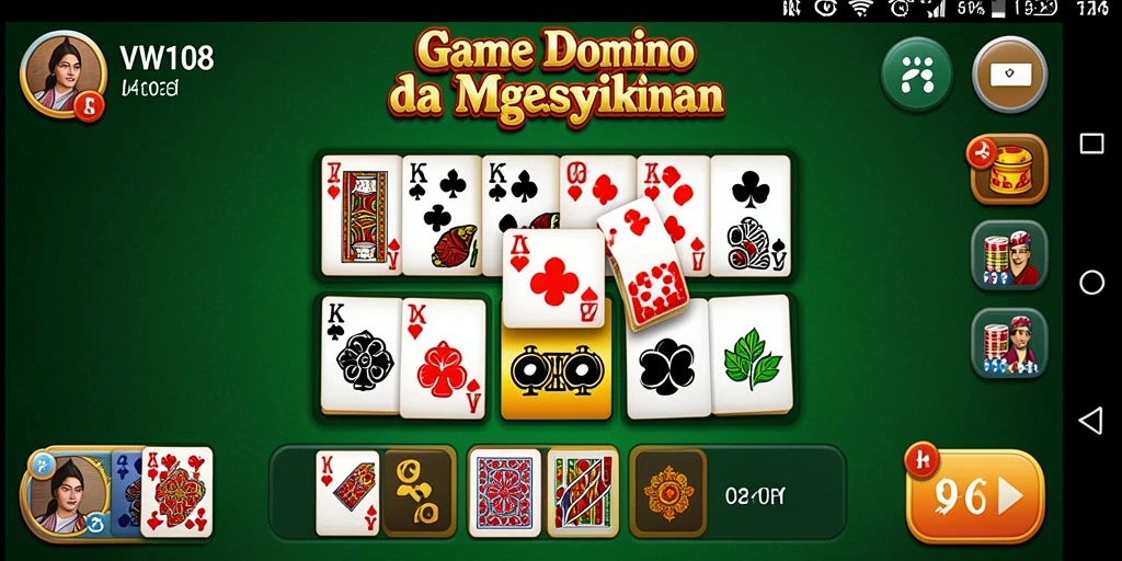 Tampilan menarik dari gameplay Domino di VW108.